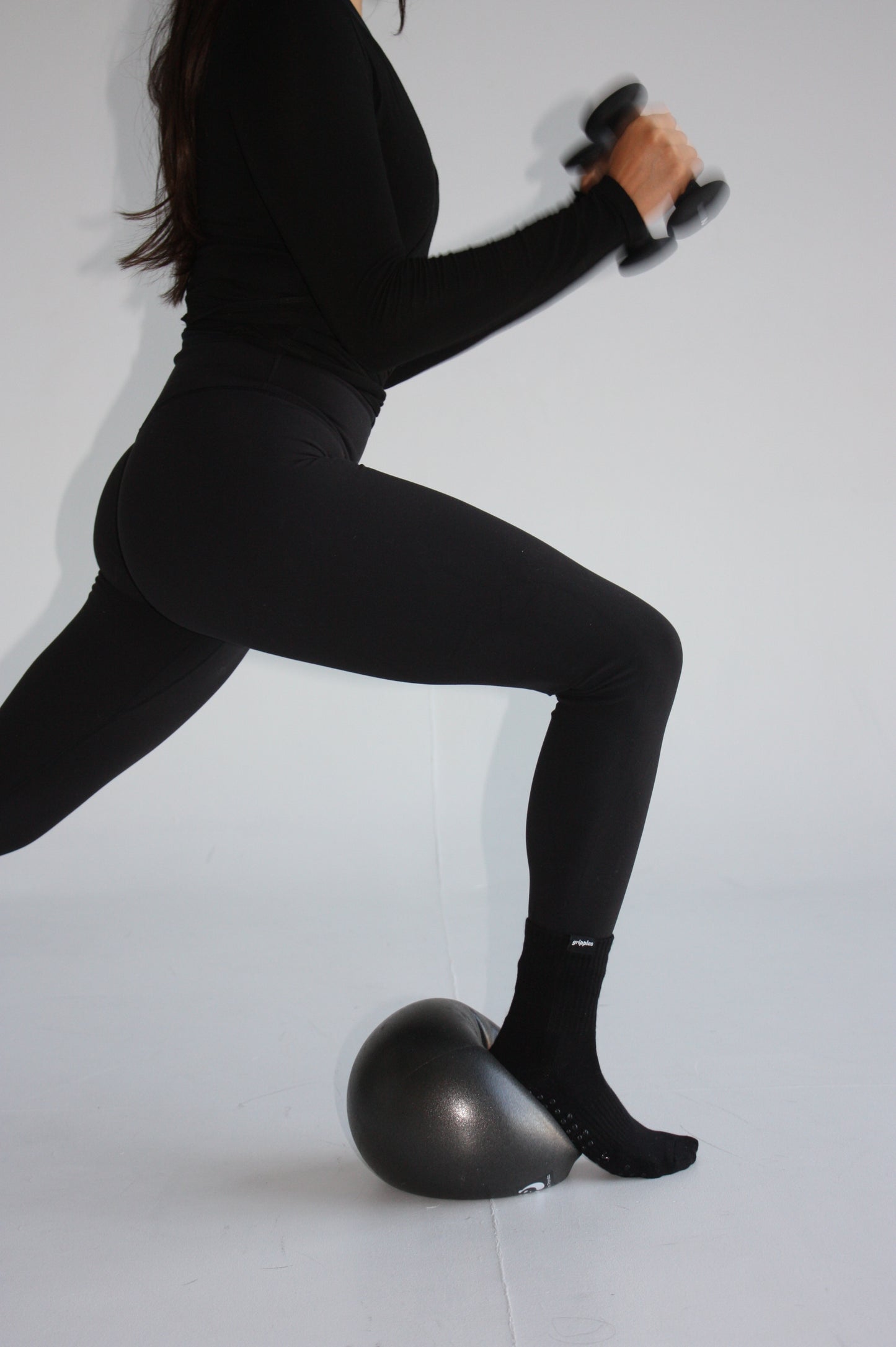 Midnight Black Grip Sock